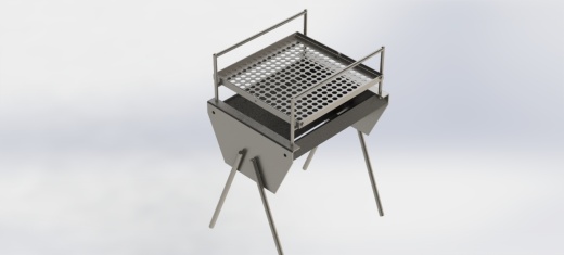 手提式简易烧烤架3D数模图纸 Solidworks设计缩略图